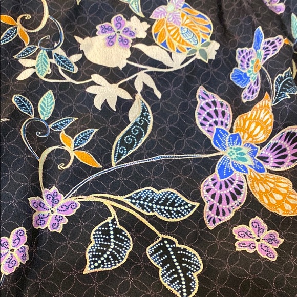 Johnny Was Jade Black Burnout Dolman Sleeve Floral Midi Sundress - Picture 10 of 13